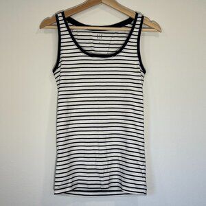 Gap Modern tank white with navy stripes women's medium